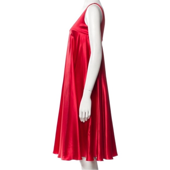 Dolce & Gabbana Red Silk Babydoll Dress - Picture 2 of 8